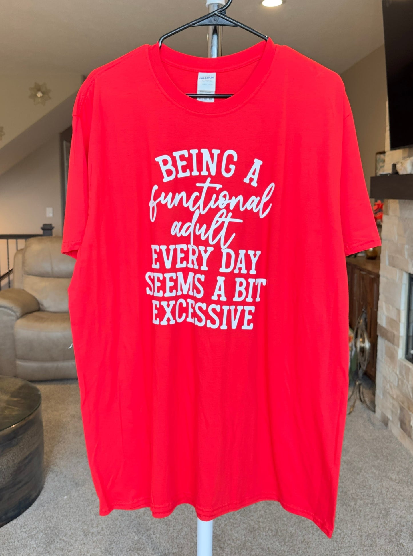 X-Large | Being a Functional Adult Seems A Bit Excessive | Red | Tee & Tank Sale