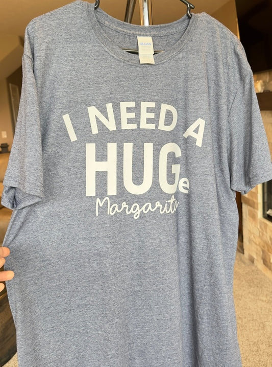 X-Large | I Need A HUGe Margarita | Heather Navy | Tee & Tank Sale
