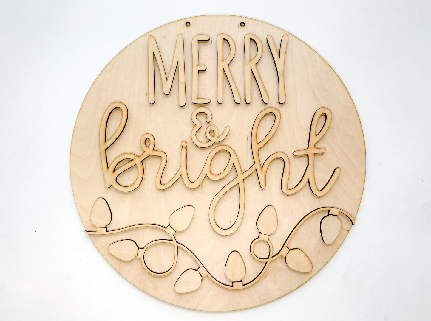 Merry and Bright Door Hanger DIY Kit | Unfinished | Paint Your Own