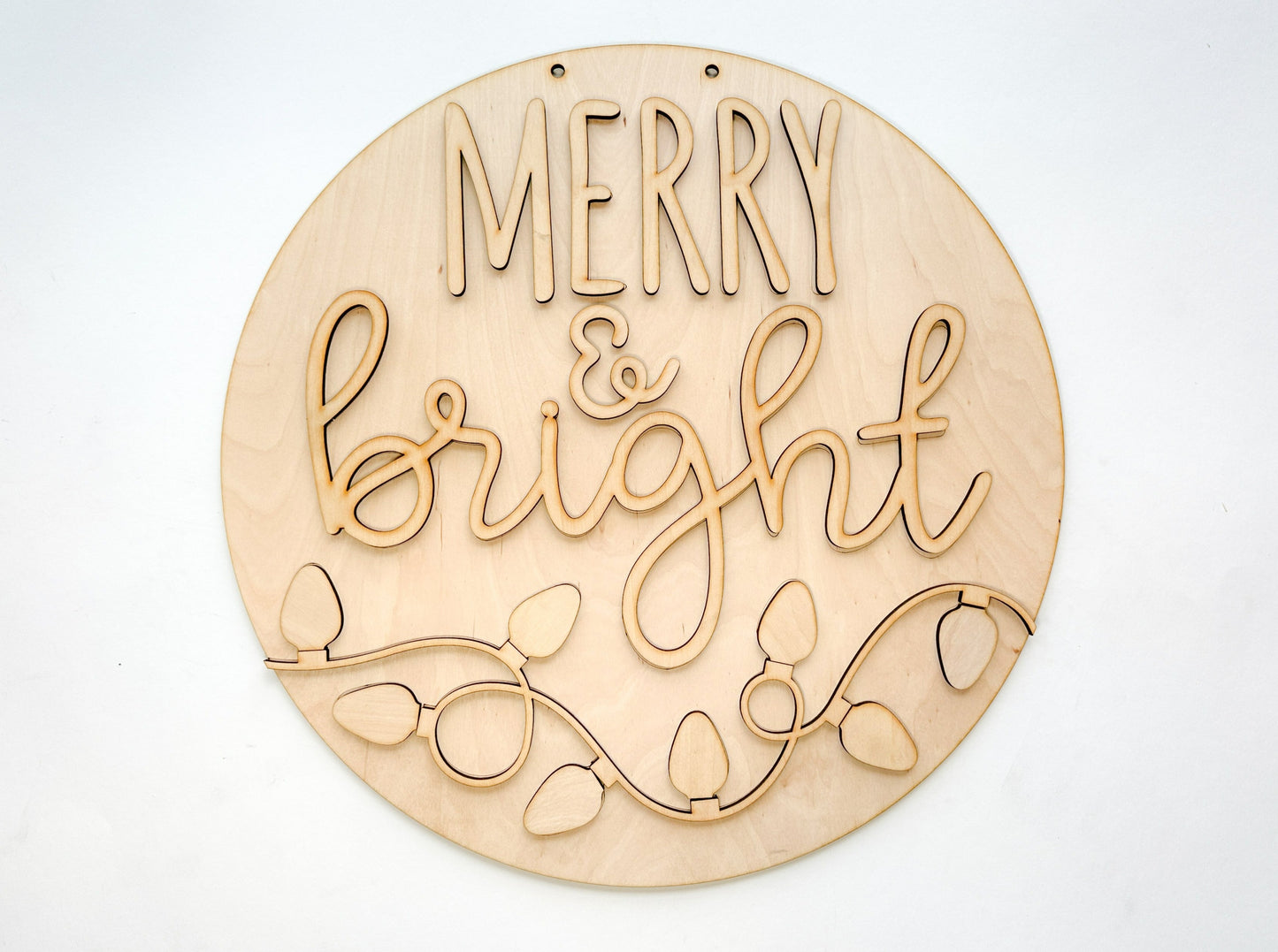 Merry and Bright Door Hanger DIY Kit | Unfinished | Paint Your Own