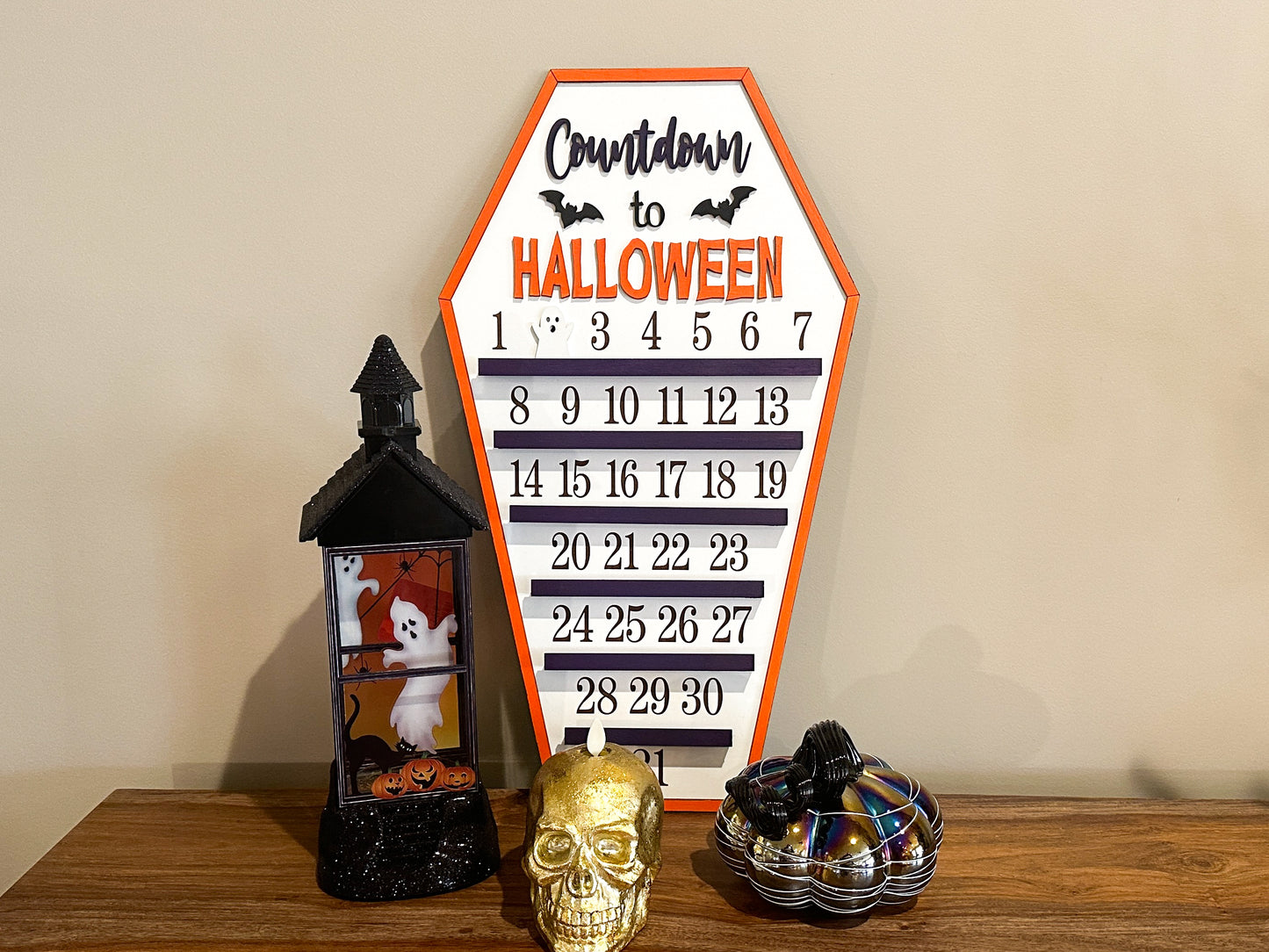 Countdown to Halloween | Coffin | Halloween Decor