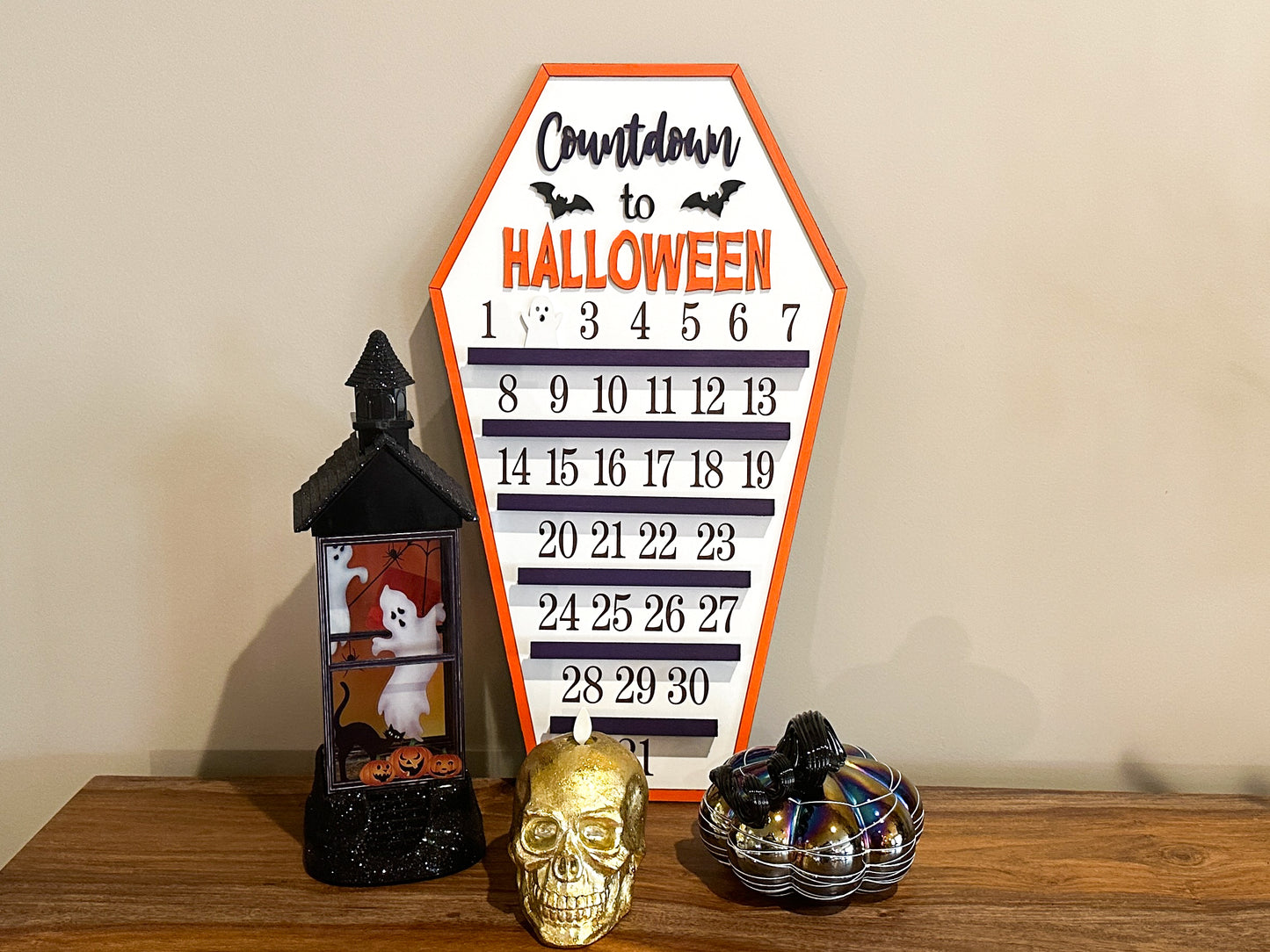 Countdown to Halloween | Coffin | Halloween Decor