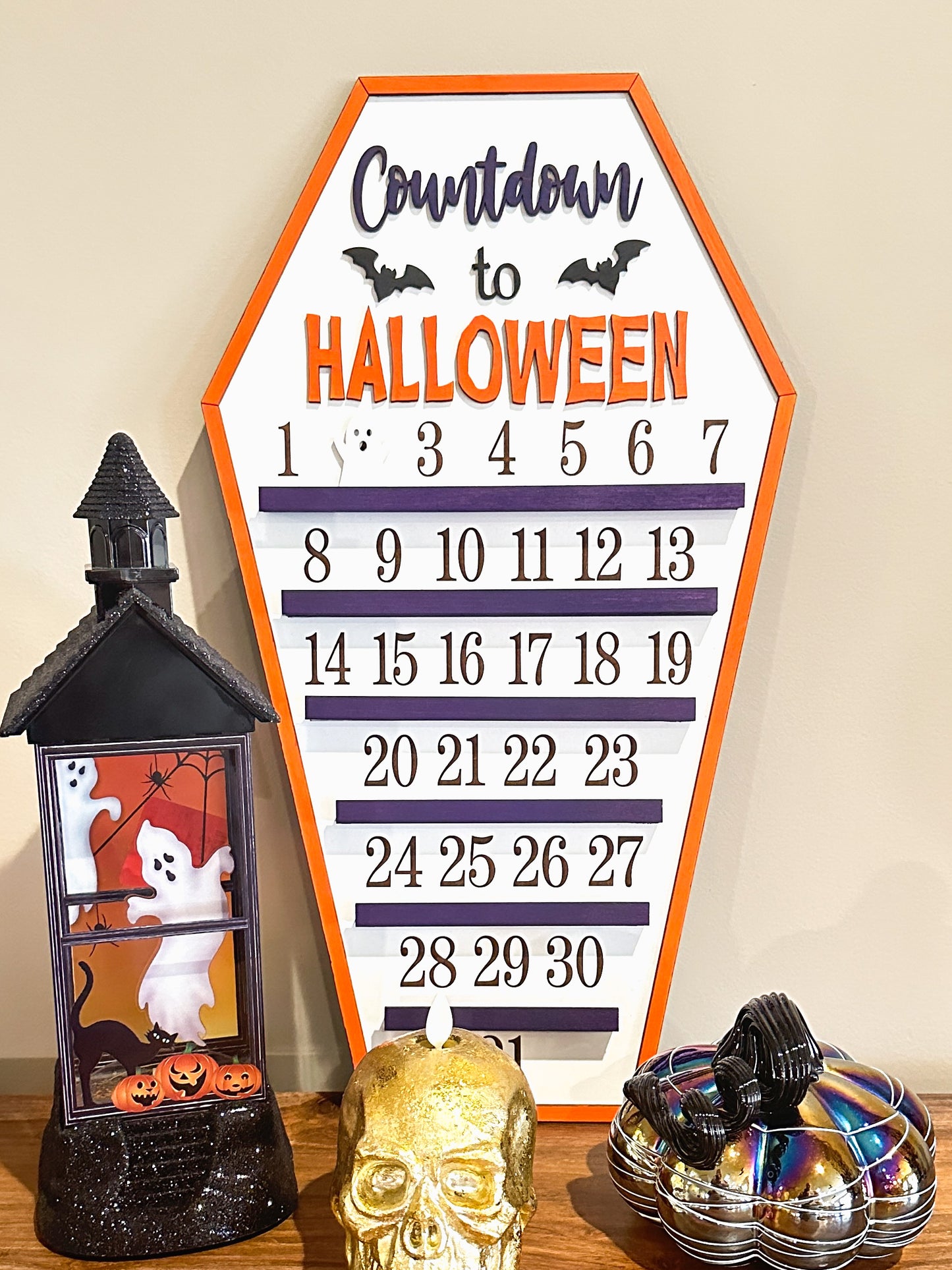 Countdown to Halloween | Coffin | Halloween Decor