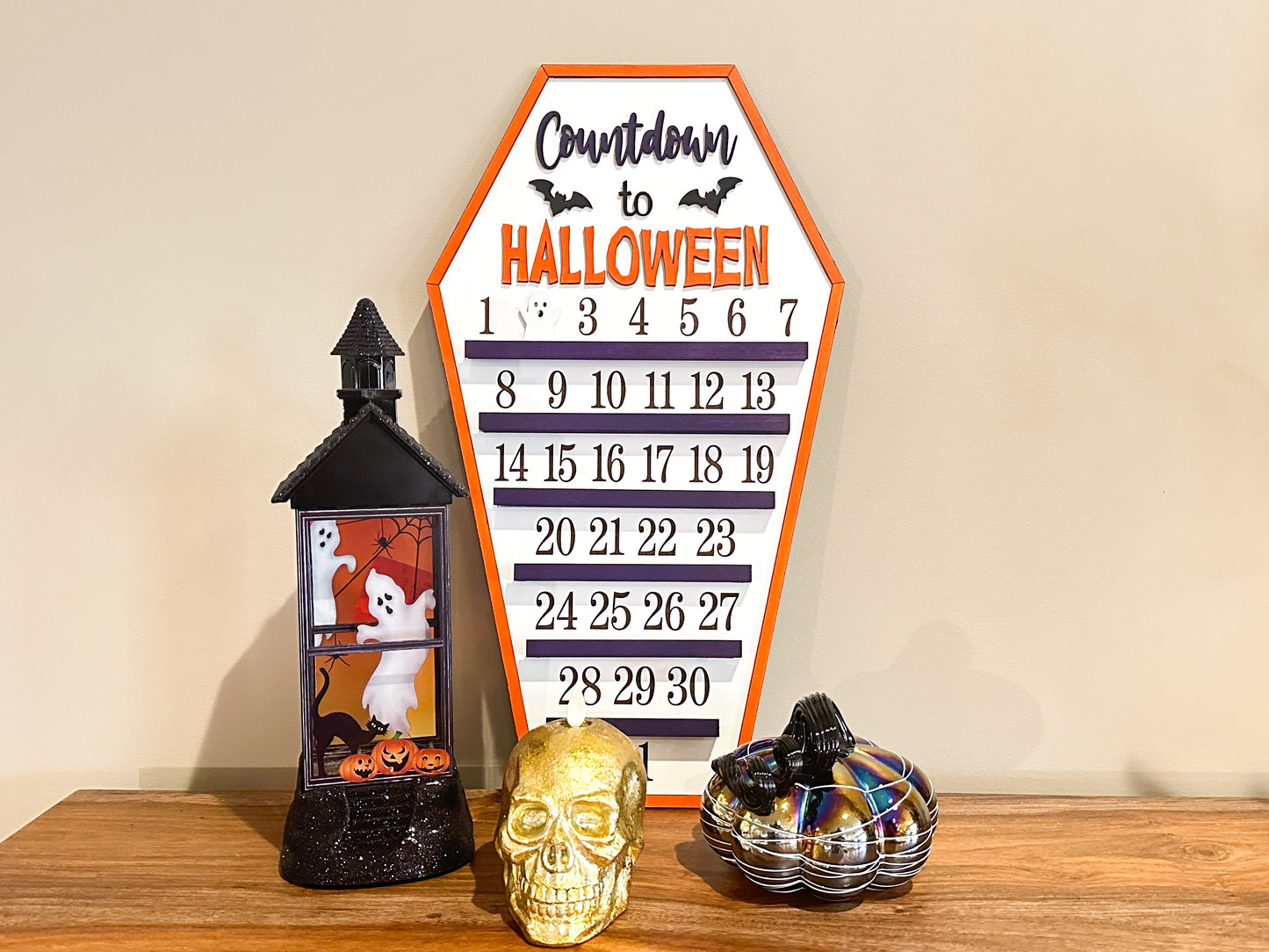 Countdown to Halloween | Coffin | Halloween Decor
