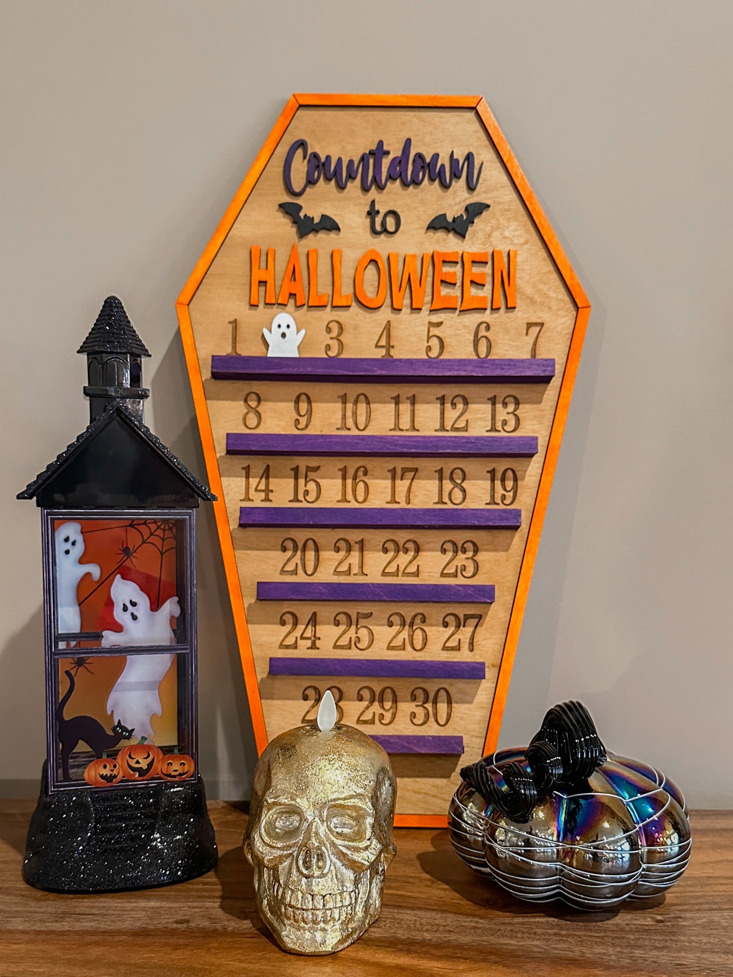 Countdown to Halloween | Coffin | Halloween Decor