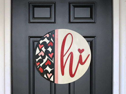 Hi | Valentine’s Door Hanger