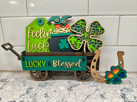 St. Patrick’s Day | Lucky & Blessed | Shelf Sitter Insert | Interchangeable Add On