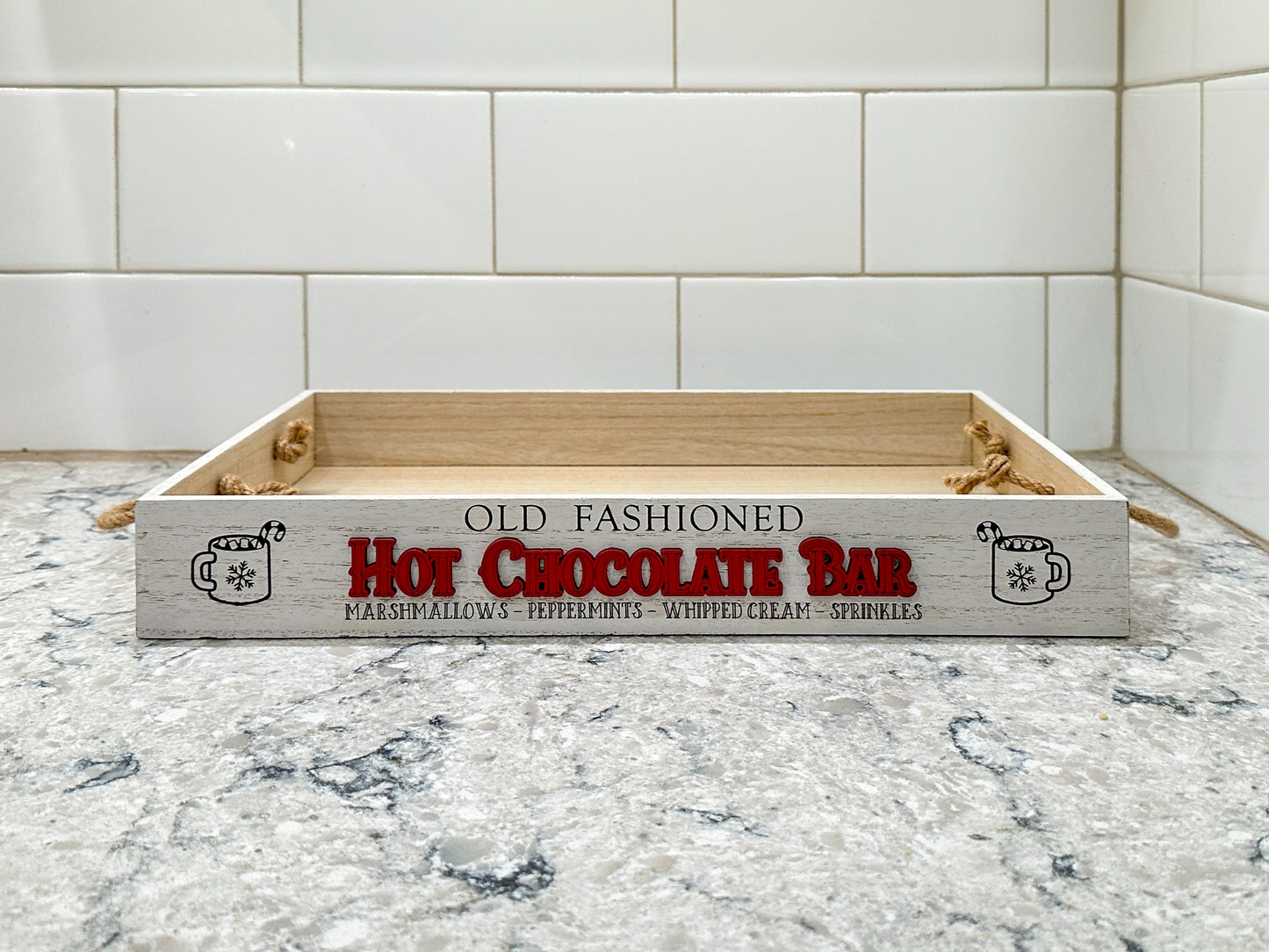 Limited Edition - White Old Fashioned Hot Cocoa Tray