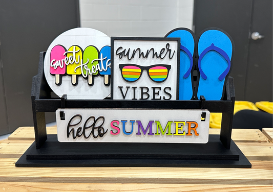 New Pre Order | Hello Summer | Shelf Sitter Insert | Interchangeable Add On