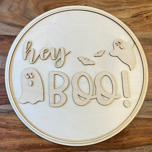 Hey Boo Door Hanger DIY Kit | Unfinished | Paint Your Own