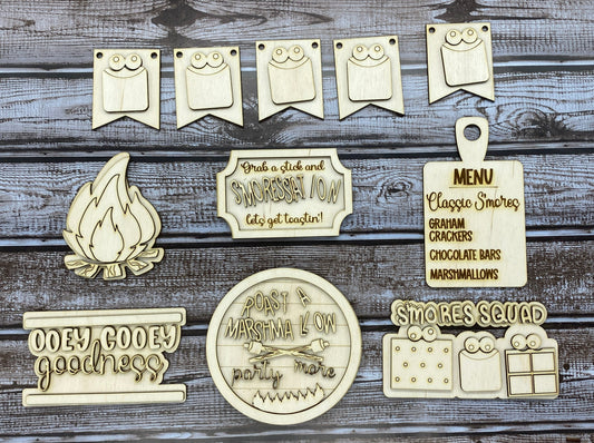 S'mores Tiered Tray DIY Kit | Unfinished Paint Your Own