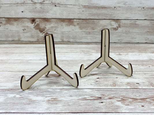 Tiered Tray Small Easels - Unfinished - Set of Two