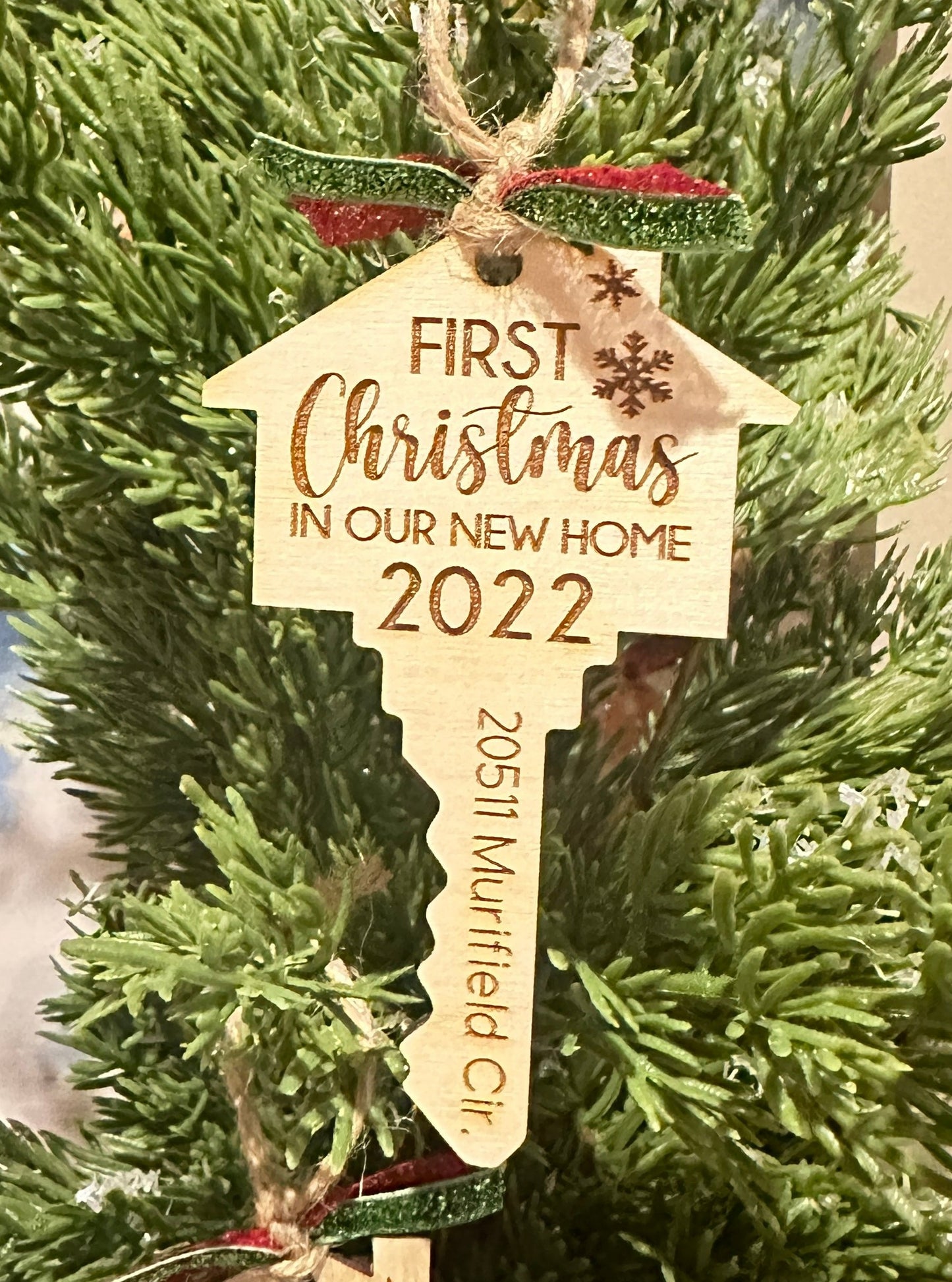 New Home Personalized Ornaments | First Christmas in New Home Ornament | Wooden Christmas Ornament | Farmhouse Christmas Ornament