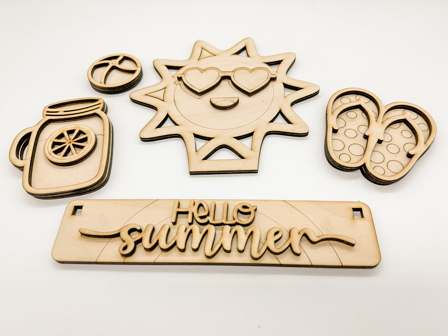 Hello Summer Sun Shelf Sitter DIY Kit | Unfinished Paint Your Own