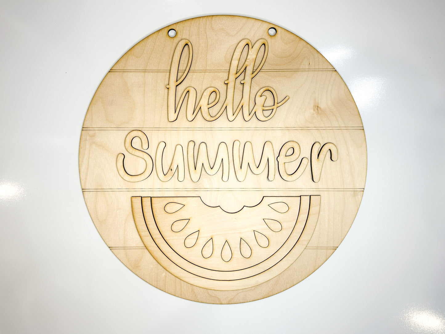 Hello Summer Watermelon Door Hanger DIY Kit | Unfinished | Paint Your Own