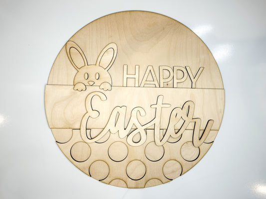 Happy Easter Door Hanger DIY Kit | Unfinished | Paint Your Own