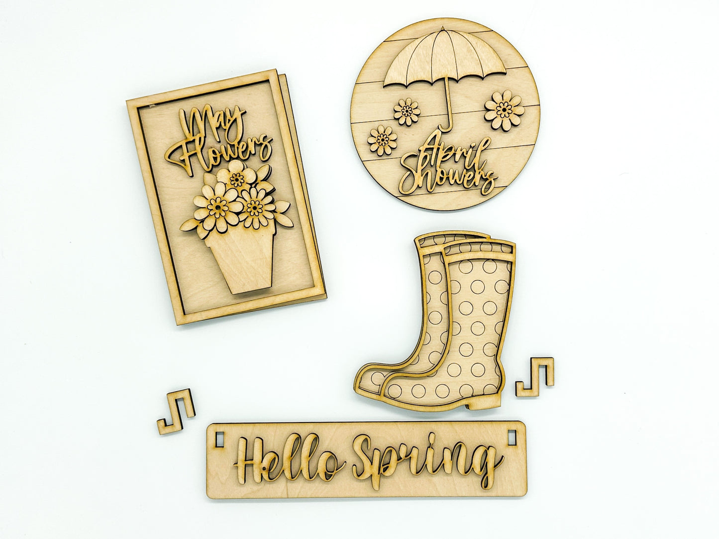 April Showers Spring DIY Kit | Unfinished Paint Your Own