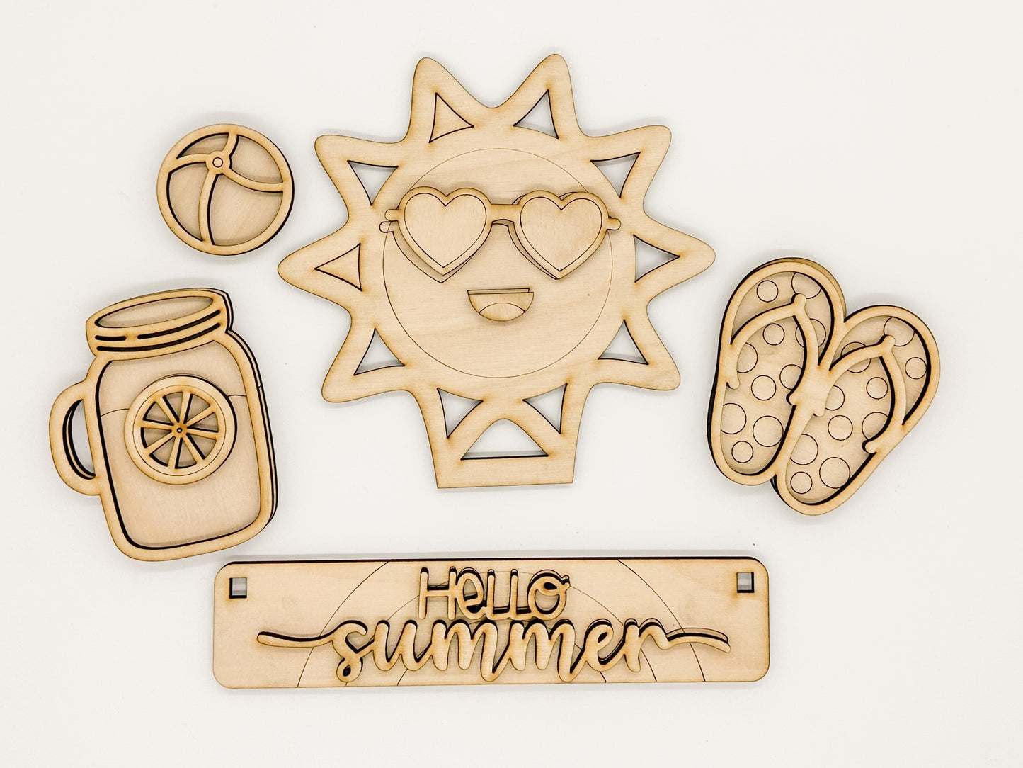 Hello Summer Sun Shelf Sitter DIY Kit | Unfinished Paint Your Own