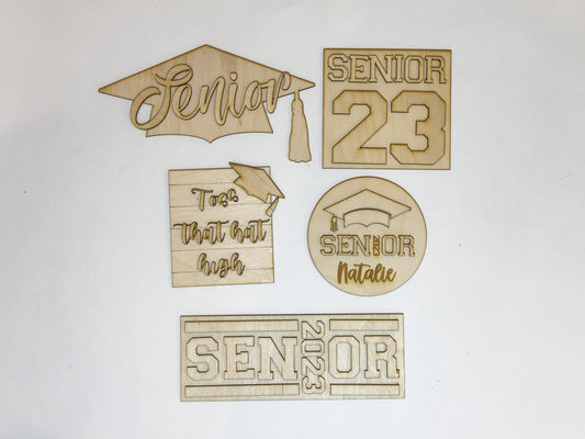 Senior | Graduation Tiered Tray DIY Kit | Unfinished Paint Your Own