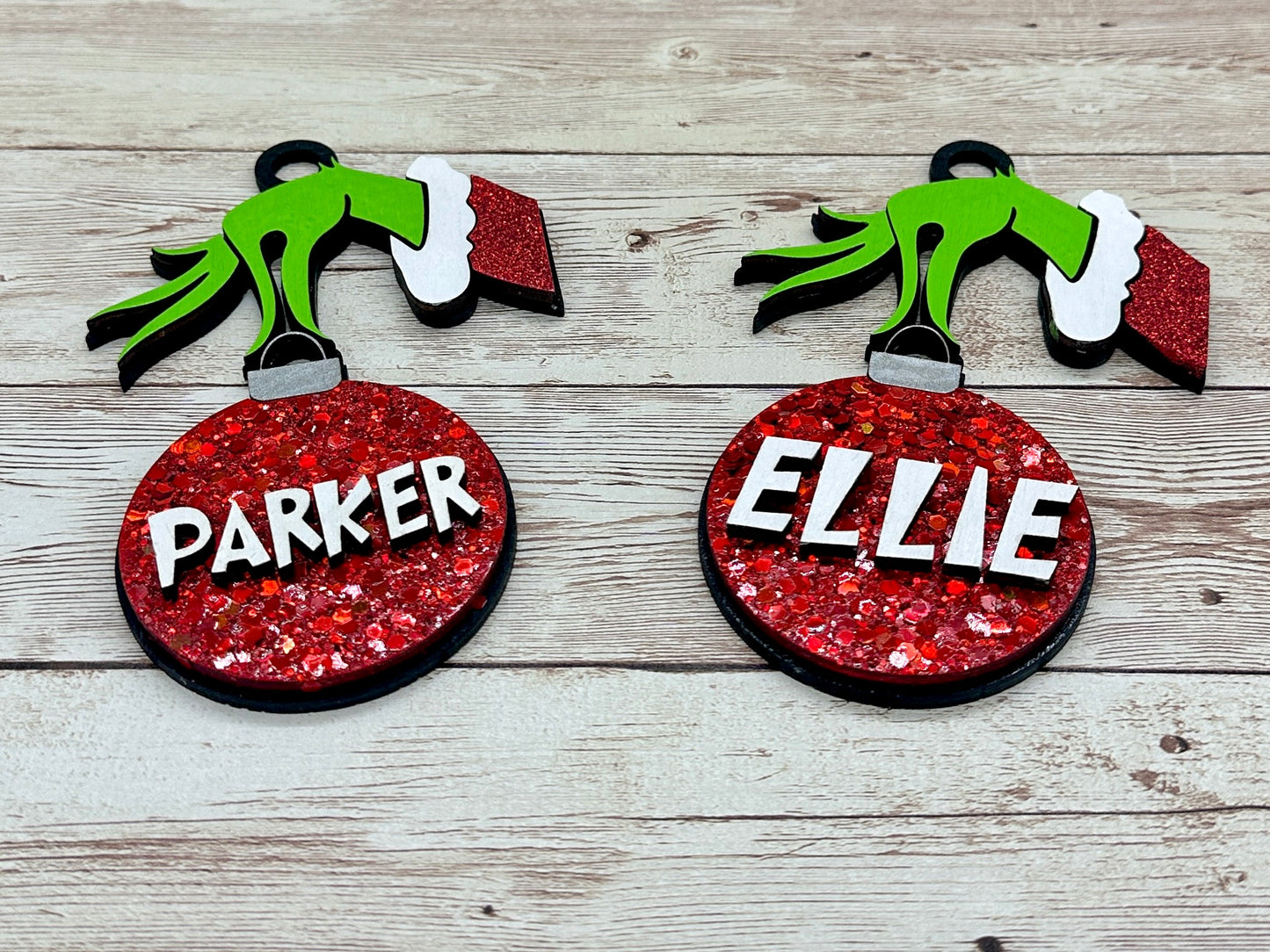 Green Monster Ornaments | Personalized Ornament | Wooden Christmas Ornament | Handmade Chirstmas Gift