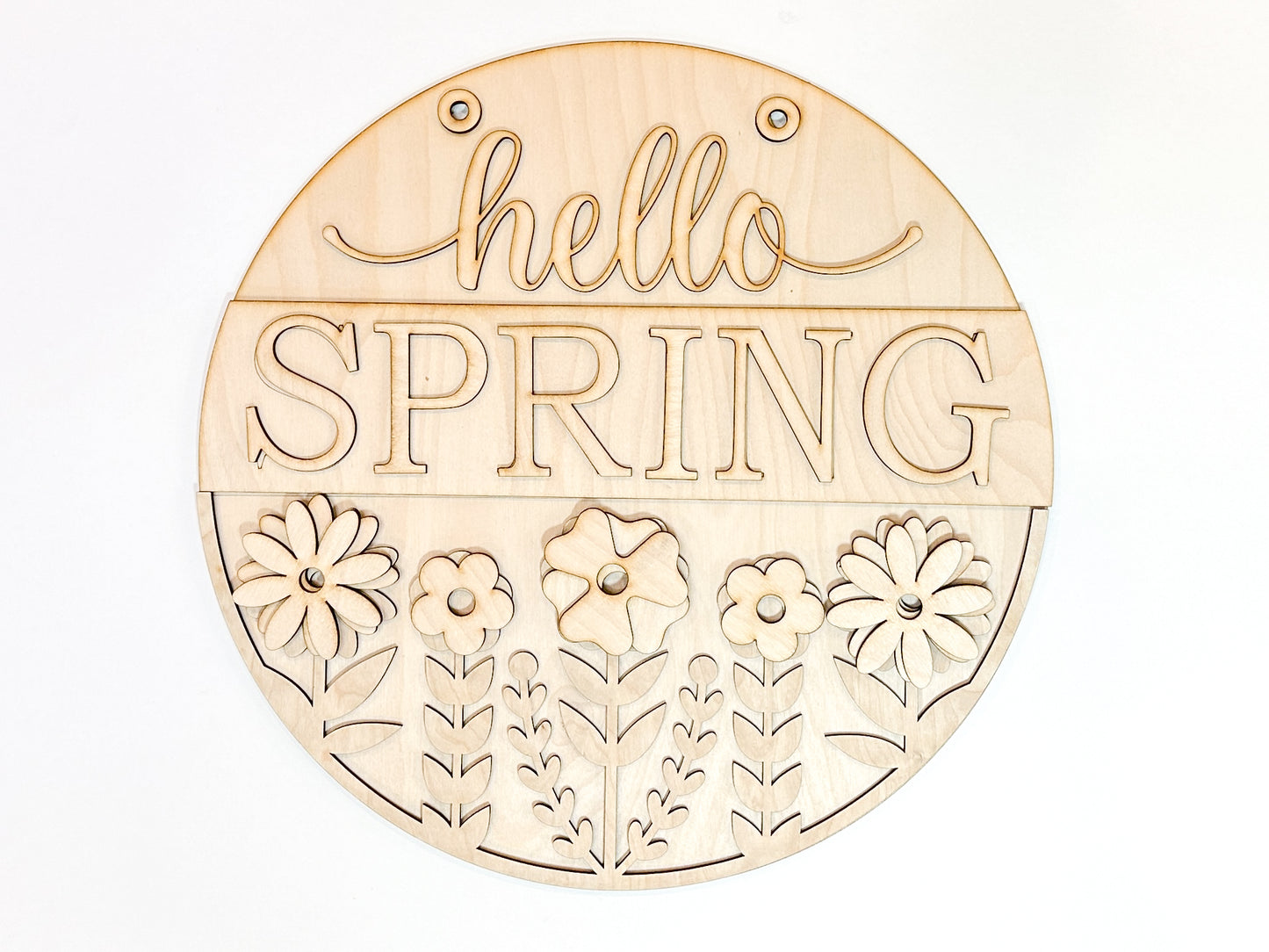 Hello Spring Flowers Door Hanger DIY Kit | Unfinished | Paint Your Own