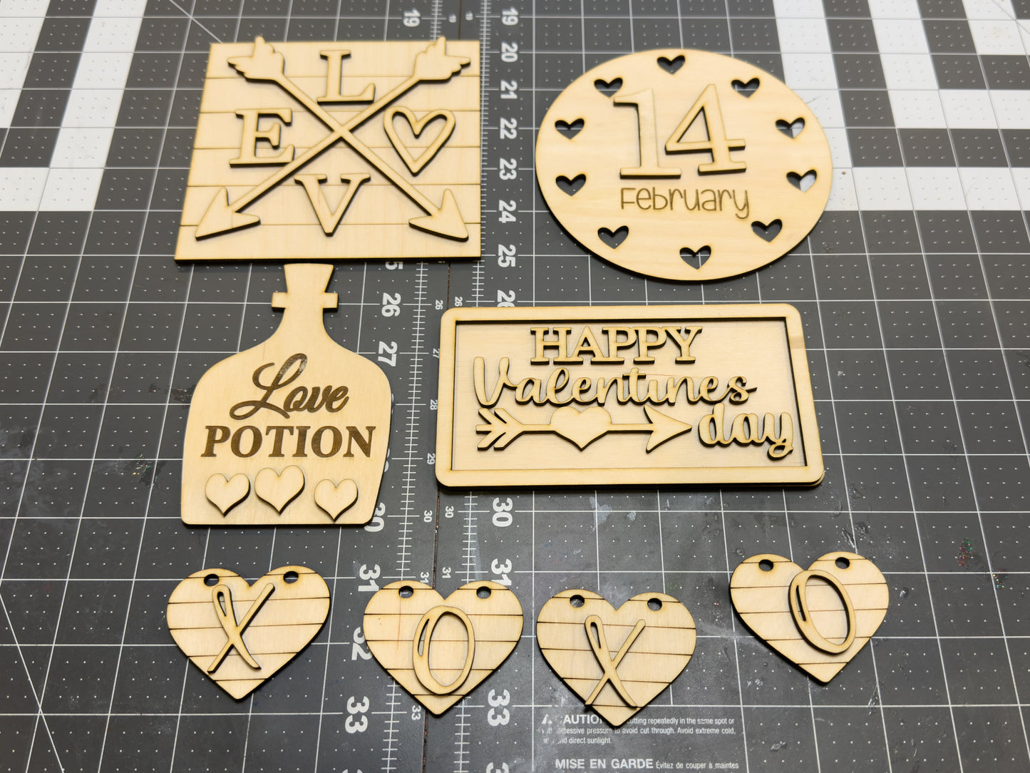 DIY Valentine’s Love Potion Tiered Tray Stand Unfinished Kit