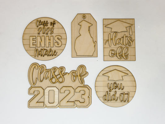 Graduation | Class of 2023 Tiered Tray DIY Kit | Unfinished Paint Your Own