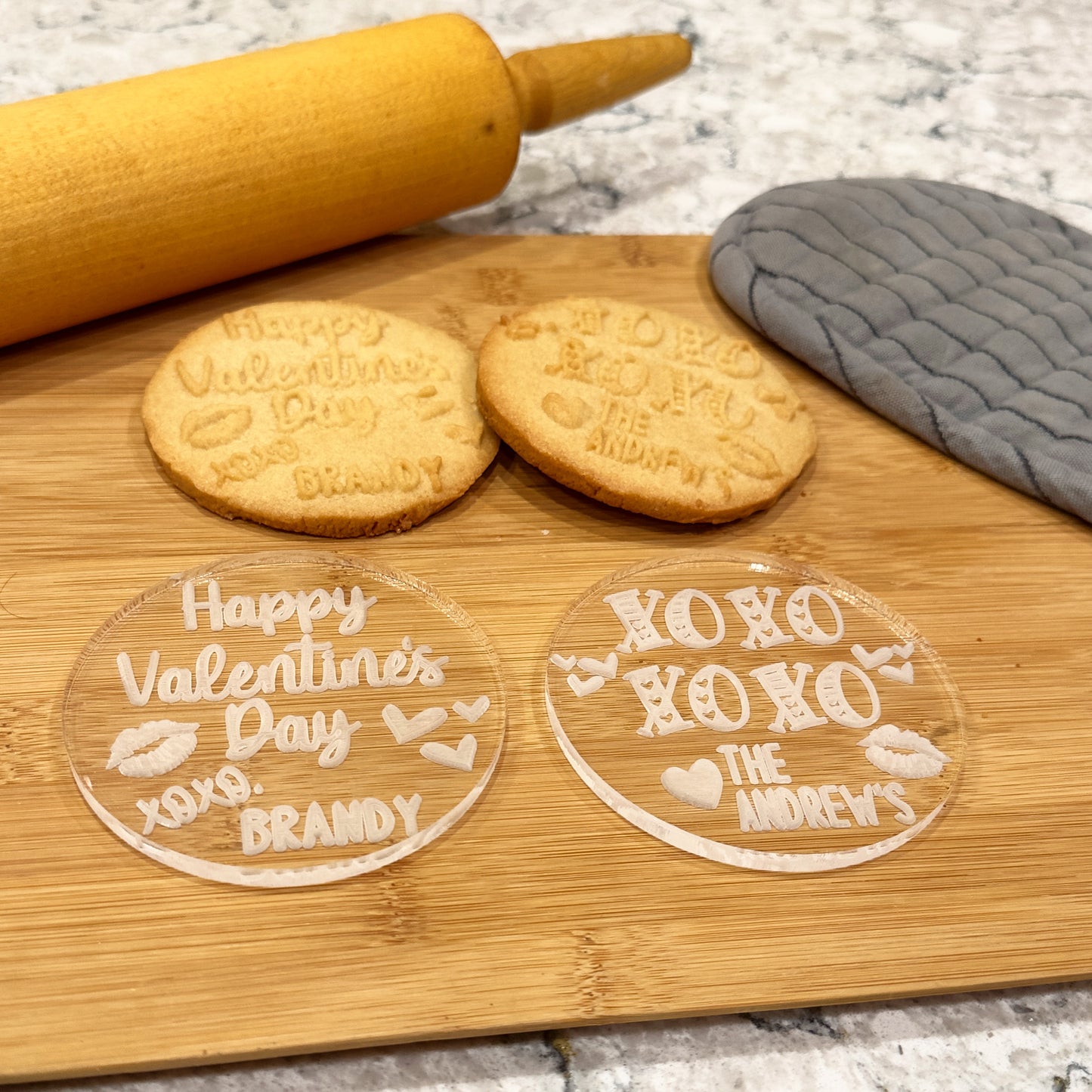 Personalized Valentine’s Cookie Stamp | XOXO Cookie Stamp | Holiday Baking | Unique Gift | Family Gift