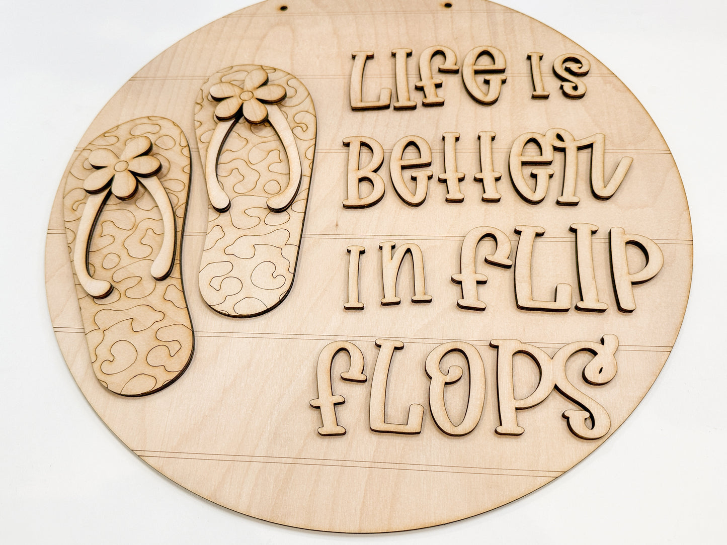 Life is Better in Flip Flops Door Hanger DIY Kit | Unfinished | Paint Your Own