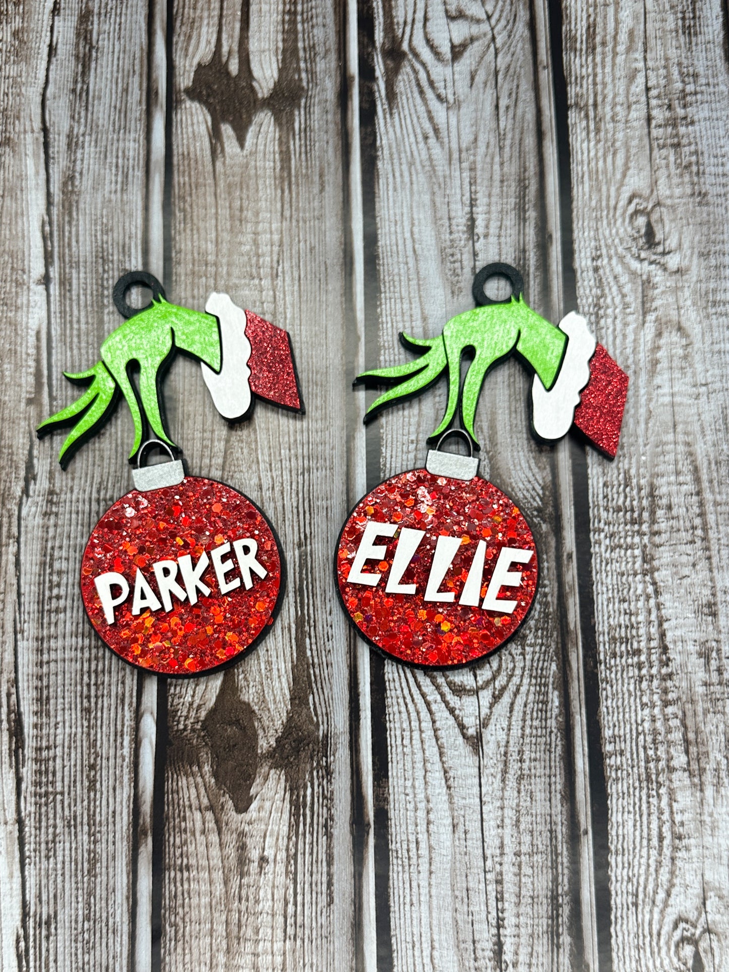 Green Monster Ornaments | Personalized Ornament | Wooden Christmas Ornament | Handmade Chirstmas Gift